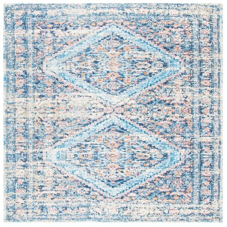 Safavieh 6 x 6 ft. Saffron 577A Hand Loomed Square Area Rug Blue & Turquoise SFN577A-6SQ